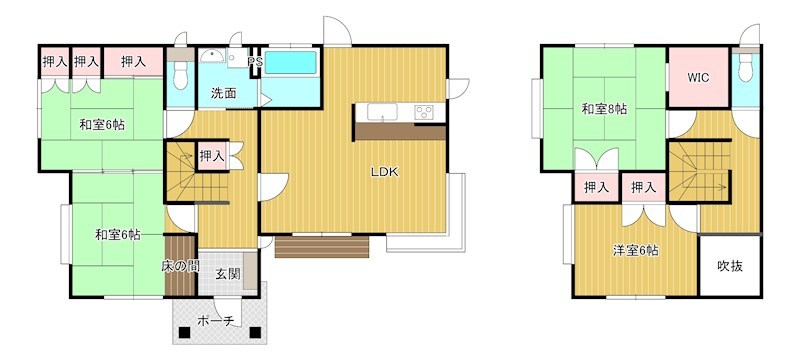 戸建　周南市大字久米1425-25 間取図・土地図
