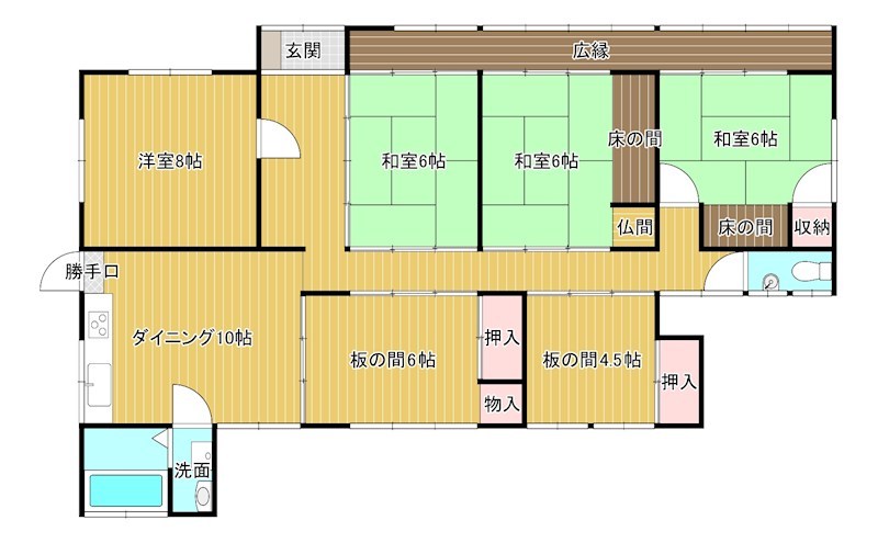 戸建　熊毛郡田布施町大字川西1550 間取図・土地図