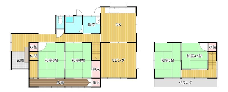 戸建　周南市羽島1丁目3-15 間取図・土地図