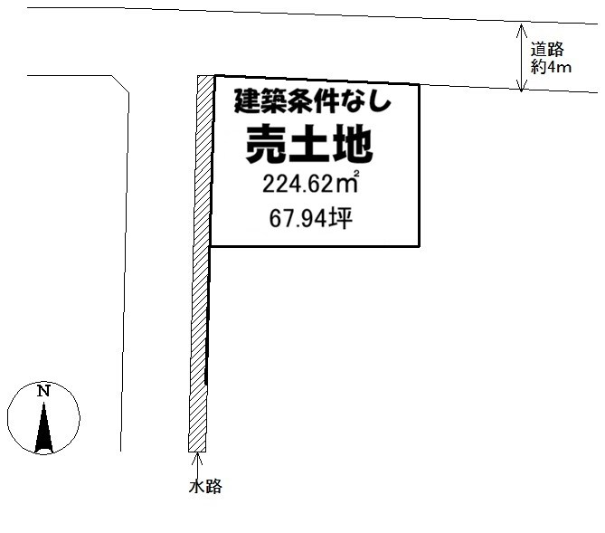 土地　周南市戸田宮ノ馬場西 間取図・土地図