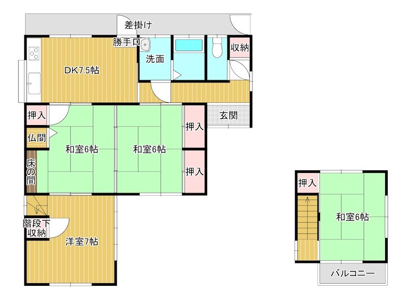 戸建　周南市戸田 間取図・土地図