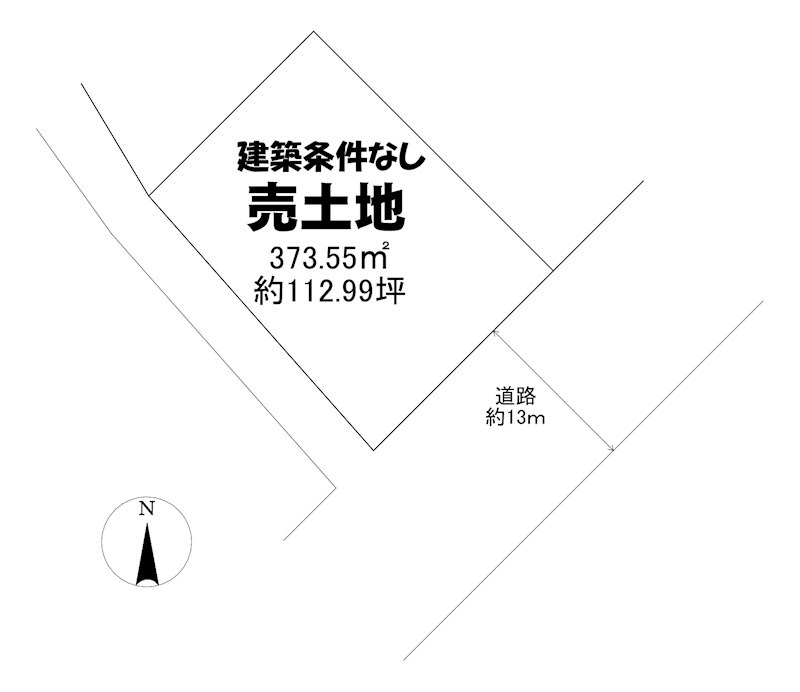 土地　周南市大字呼坂838番7 間取図・土地図