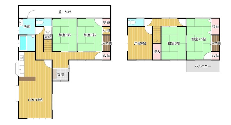 戸建　周南市呼坂緑ヶ丘850-183 間取図・土地図
