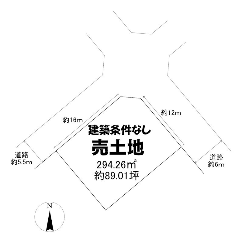 土地　周南市大字呼坂 間取図・土地図