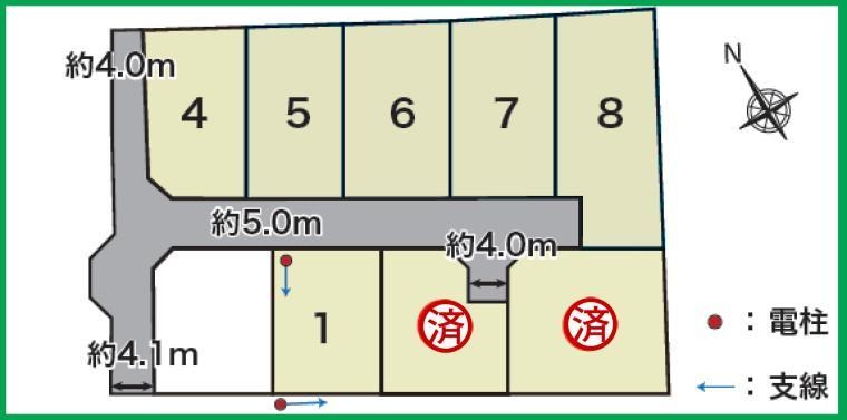 土地　下松市美里町4丁目コモンステージ美里町4丁目6号地 間取図・土地図