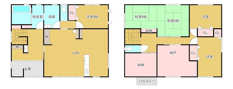 戸建　周南市大字夜市678-11 間取図・土地図