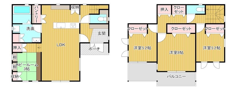 新築　下松市瑞穂町2丁目5-6セルリアンステージ瑞穂町二丁目1号棟 間取図・土地図