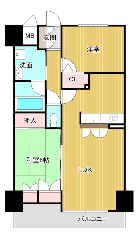 マンション　周南市糀町１丁目3和光レジデンス徳山603号 間取図・土地図