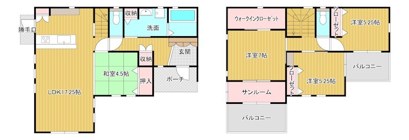 新築　周南市久米中央4丁目セルリアンステージ久米中央4丁目 間取図・土地図