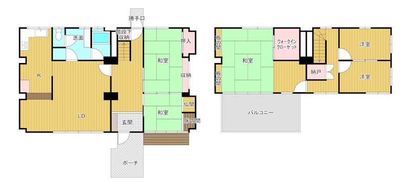 山口県周南市呼坂 間取図・土地図