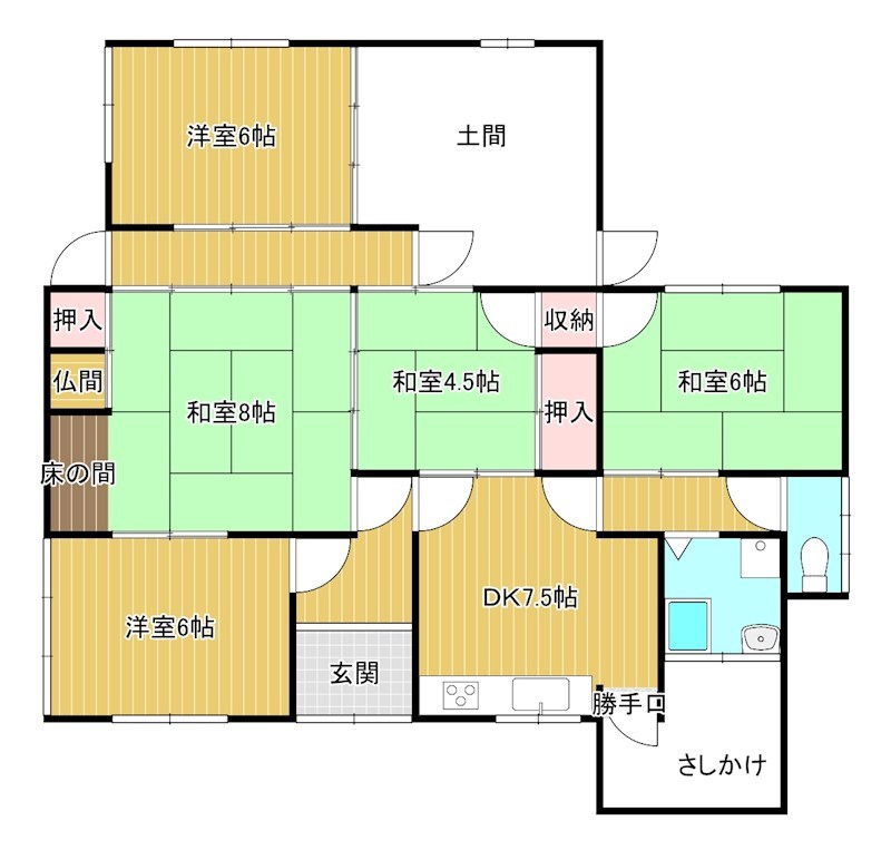 戸建　周南市大字戸田 間取図・土地図