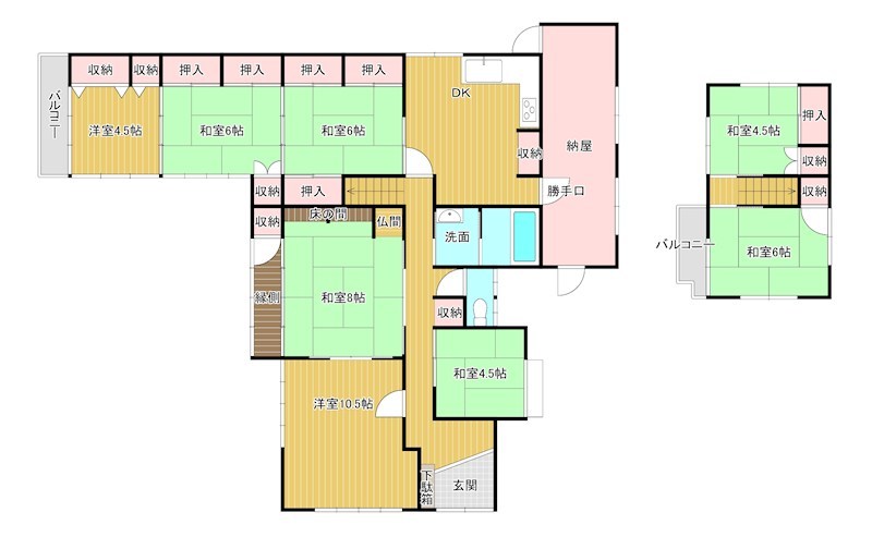 戸建　下松市大字末武上 間取図・土地図
