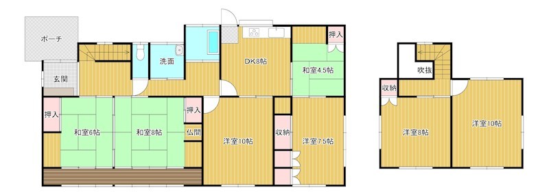 戸建　周南市大字呼坂御所尾原418-44 間取図・土地図