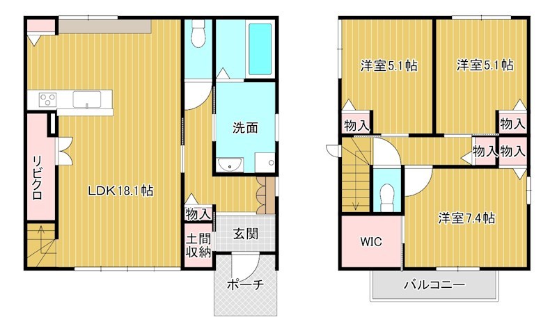 山口県下松市末武上コモンステージ花岡III　8号地 間取図・土地図