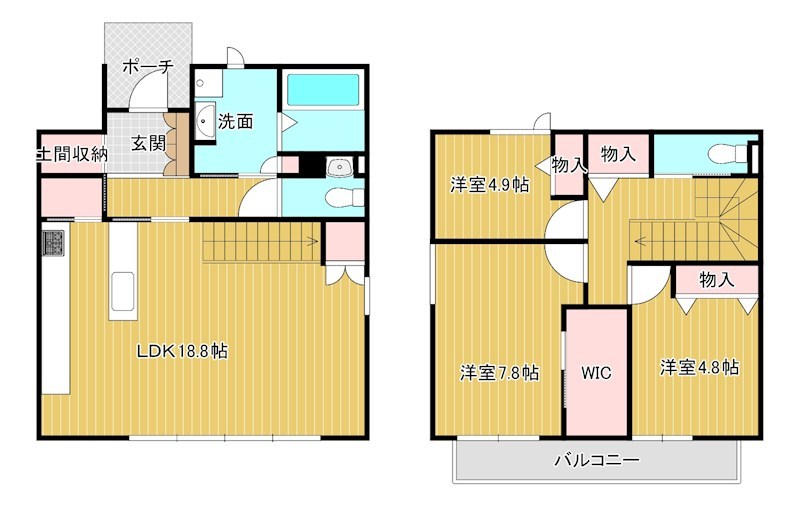 山口県下松市末武上コモンステージ花岡III　11号地 間取図・土地図
