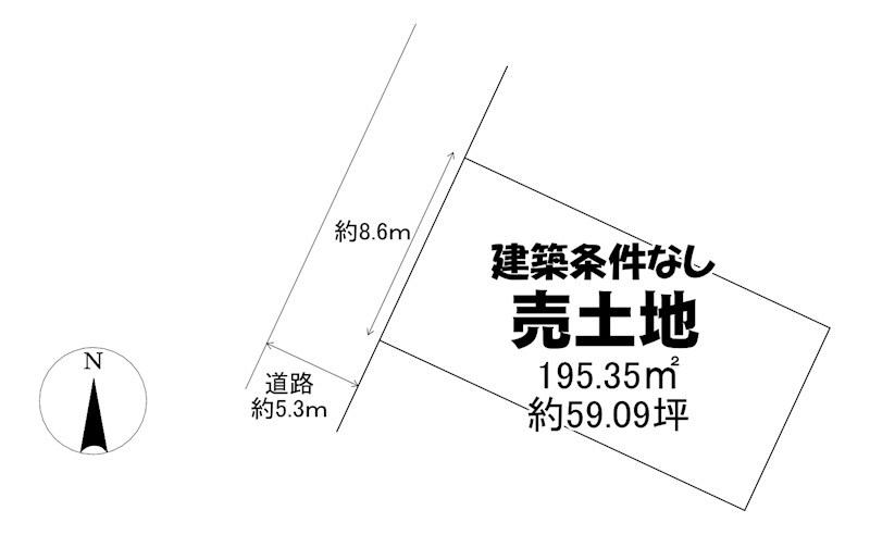 【商談中】土地　周南市若宮町1丁目  間取図・土地図