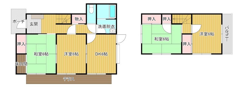 戸建　周南市下上 間取図・土地図