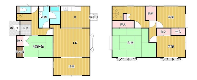戸建　下松市大字末武中 間取図・土地図