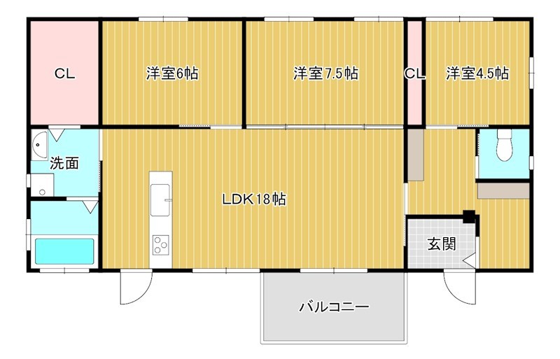 戸建　下松市生野屋3丁目1-3 間取図・土地図