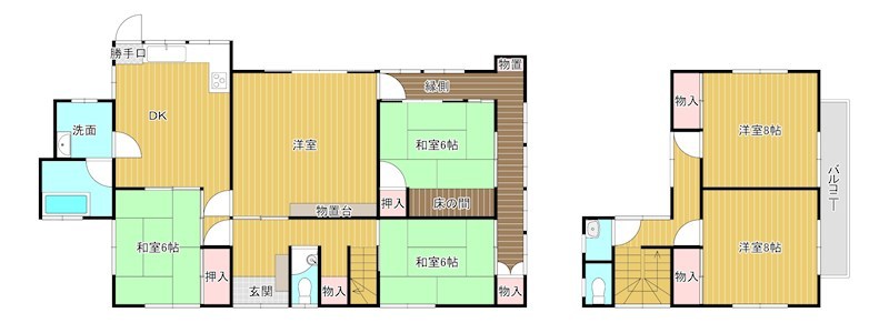 戸建　周南市楠木2丁目 間取図・土地図