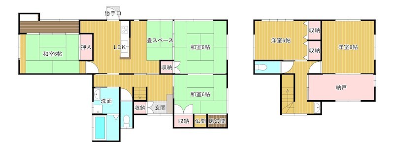 戸建　周南市松保町 間取図・土地図