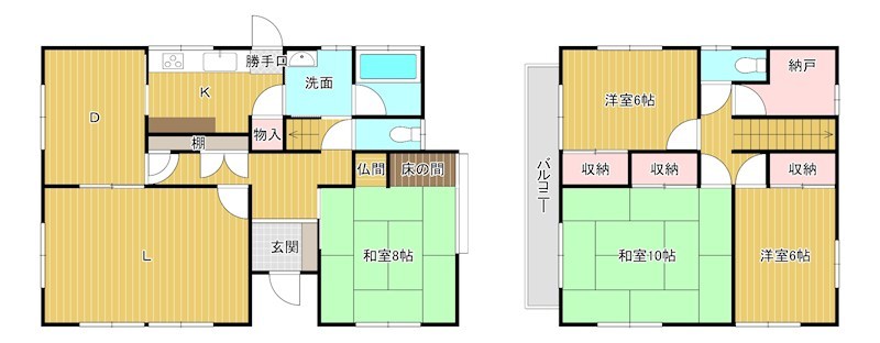 戸建　周南市東山町 間取図・土地図