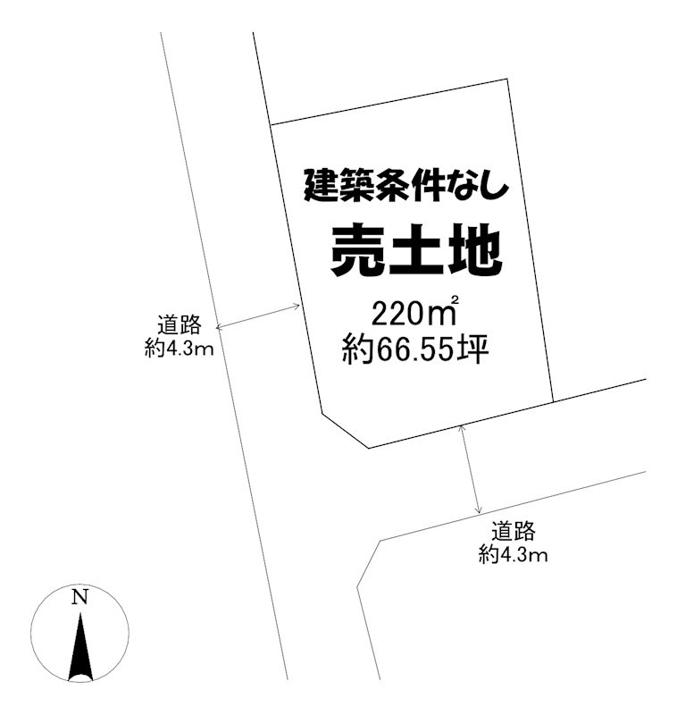 土地　周南市大字徳山6802番7 間取図・土地図
