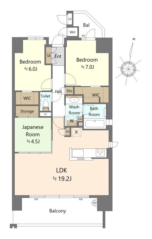 ポレスター神辺 間取図・土地図