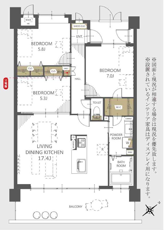 ナタリーマリナタウンイーストブリッジ壱番館 間取図・土地図