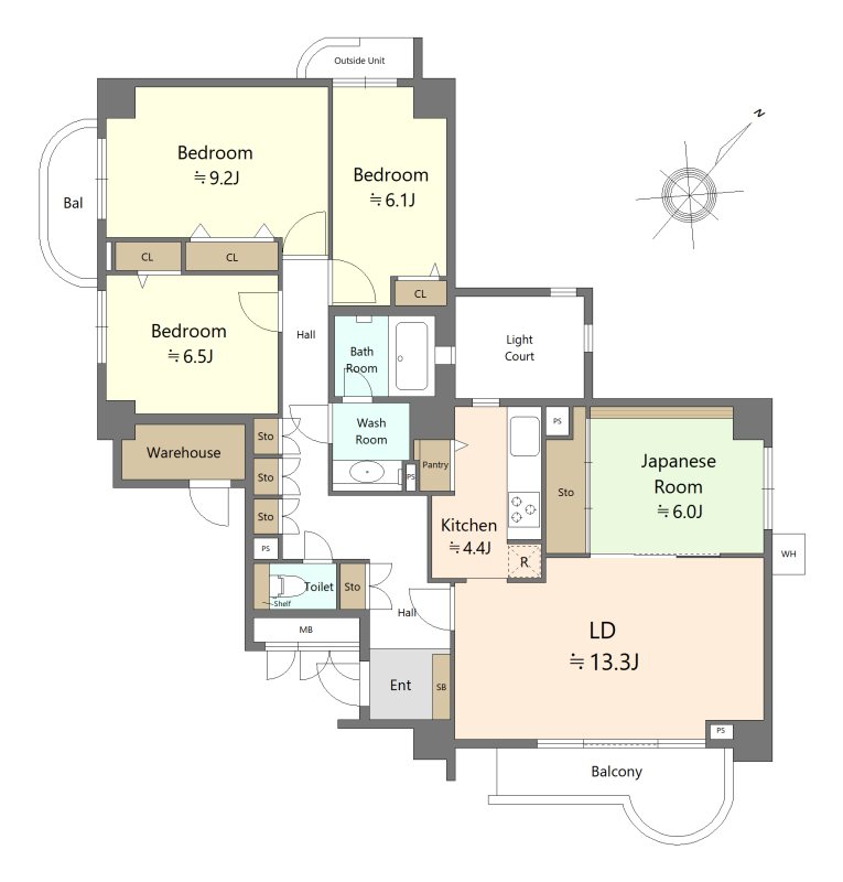 Acityタワーズウエスト・ウイング棟 間取図・土地図