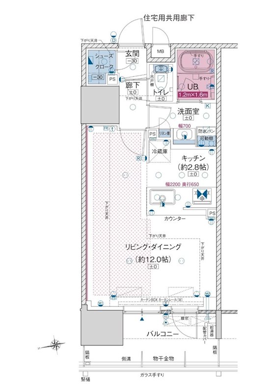 グラディス南石堂   間取図・土地図