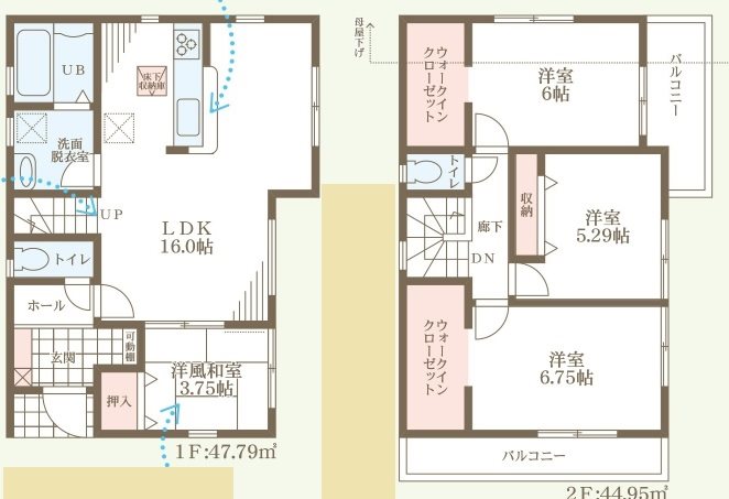 加古川市加古川町中津4期　全1邸　1号棟     間取り図