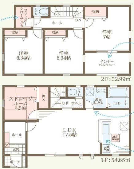姫路市大津区恵美酒2期　全1邸　1号棟     間取り図