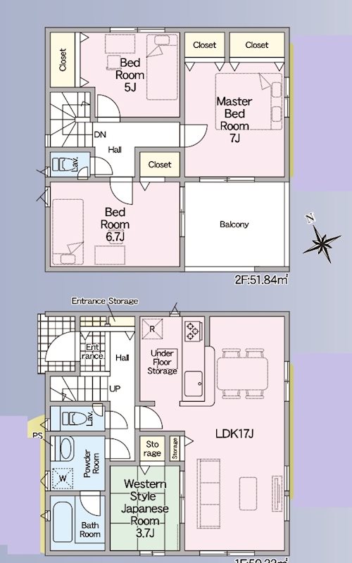 姫路市北原第10　全3邸　2号棟   間取り図
