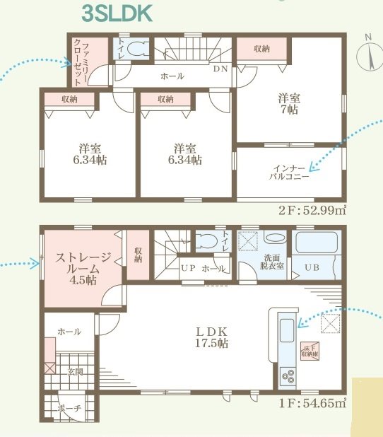 赤穂市南野中3期　全1邸　1号棟     間取り図