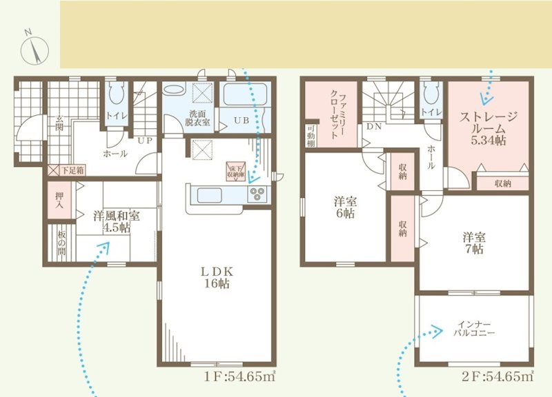 姫路市花田町小川15期　全4邸　3号棟       間取り図