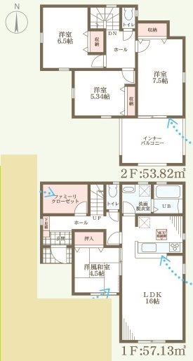 姫路市広畑区北野2期　全2邸　1号棟      間取り図