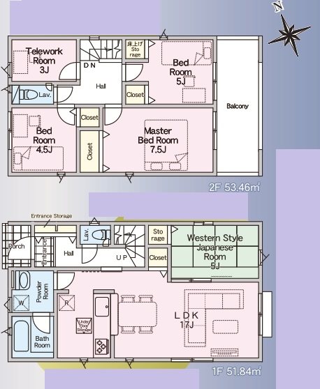 姫路市西庄第6　全4邸　2号棟   間取り図