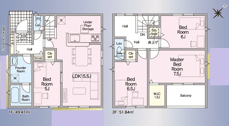 姫路市飾磨区西浜町第6　全3邸　1号棟  間取り図