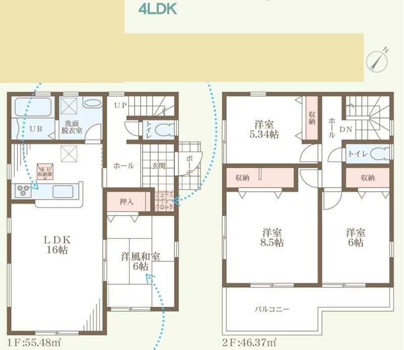 たつの市龍野町末政7期　全4邸　4号棟     間取り図