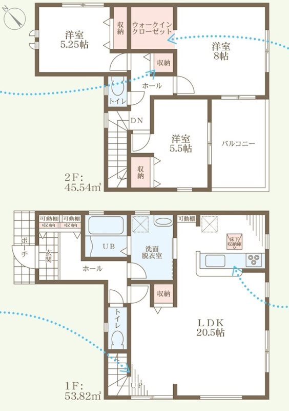 姫路市四郷町東阿保4期　全3邸　2号棟   間取り図