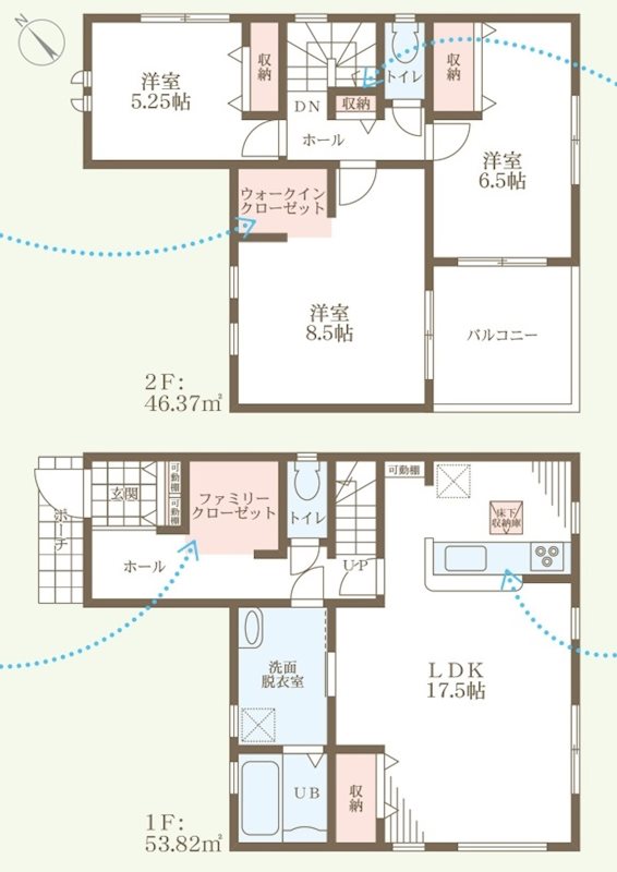 姫路市四郷町東阿保4期　全3邸　3号棟  間取り図