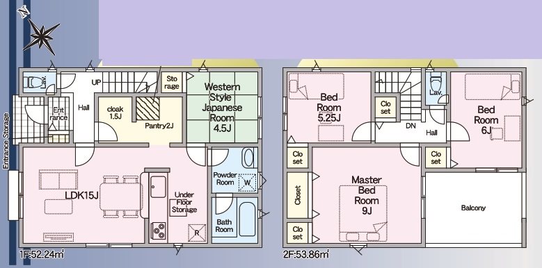赤穂市中広第6　全2邸　1号棟   間取り図