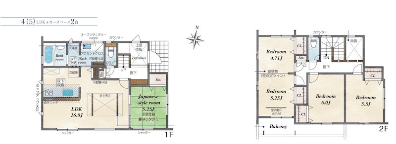 小野市本町　全3邸　1号棟 間取り図