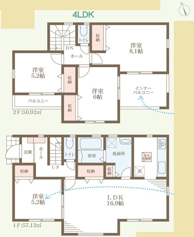 姫路市継7期　全3邸　3号棟 間取り図