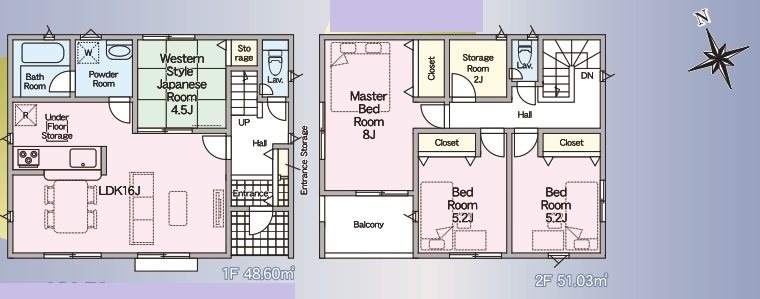 姫路市庄田第2　全2邸　1号棟    間取り図