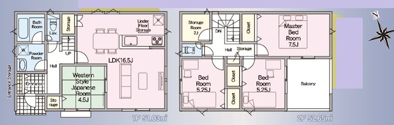 姫路市庄田第2　全2邸　2号棟     間取り図