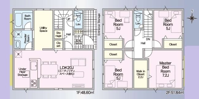 たつの市龍野町片山第8　全3邸　3号棟   間取り図