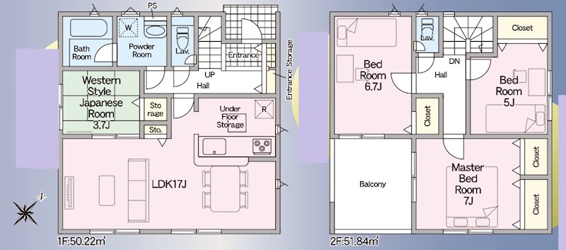 相生市大島町第2　全1邸　1号棟　 間取り図