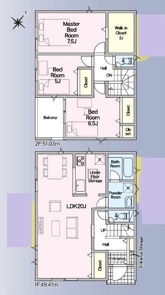 加東市下滝野第9　全4邸　4号棟    間取り図